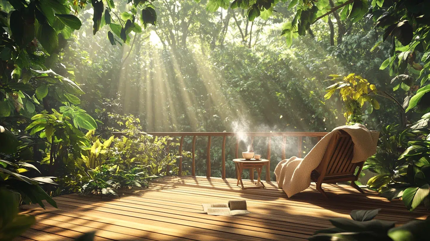 balcon en forêt