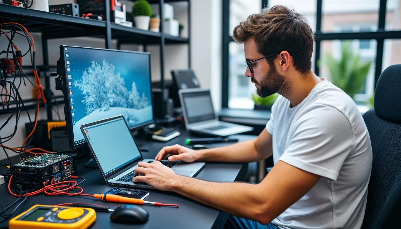 découvrez dans cet article comment éteindre efficacement un ordinateur portable bloqué grâce à cinq étapes simples et pratiques. suivez notre guide pour résoudre ce problème rapidement et en toute sécurité.