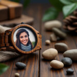 offrez un cadeau unique avec une montre en bois personnalisable, où vous pouvez ajouter une photo spéciale. une idée parfaite pour surprendre vos proches lors des anniversaires et créer un souvenir inoubliable !