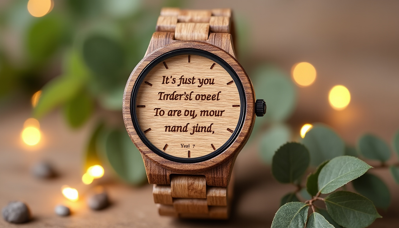 offrez une montre en bois personnalisable avec photo, le cadeau unique et original pour célébrer un anniversaire. ajoutez une touche personnelle à chaque occasion spéciale avec ce bijou écologique et tendance.