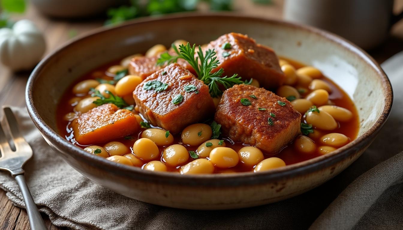 découvrez la recette du cassoulet d'etchebest, un plat traditionnel revisité par le chef qui vous promet un voyage culinaire riche en saveurs et en authenticité. un mets généreux pour ravir toutes les papilles !