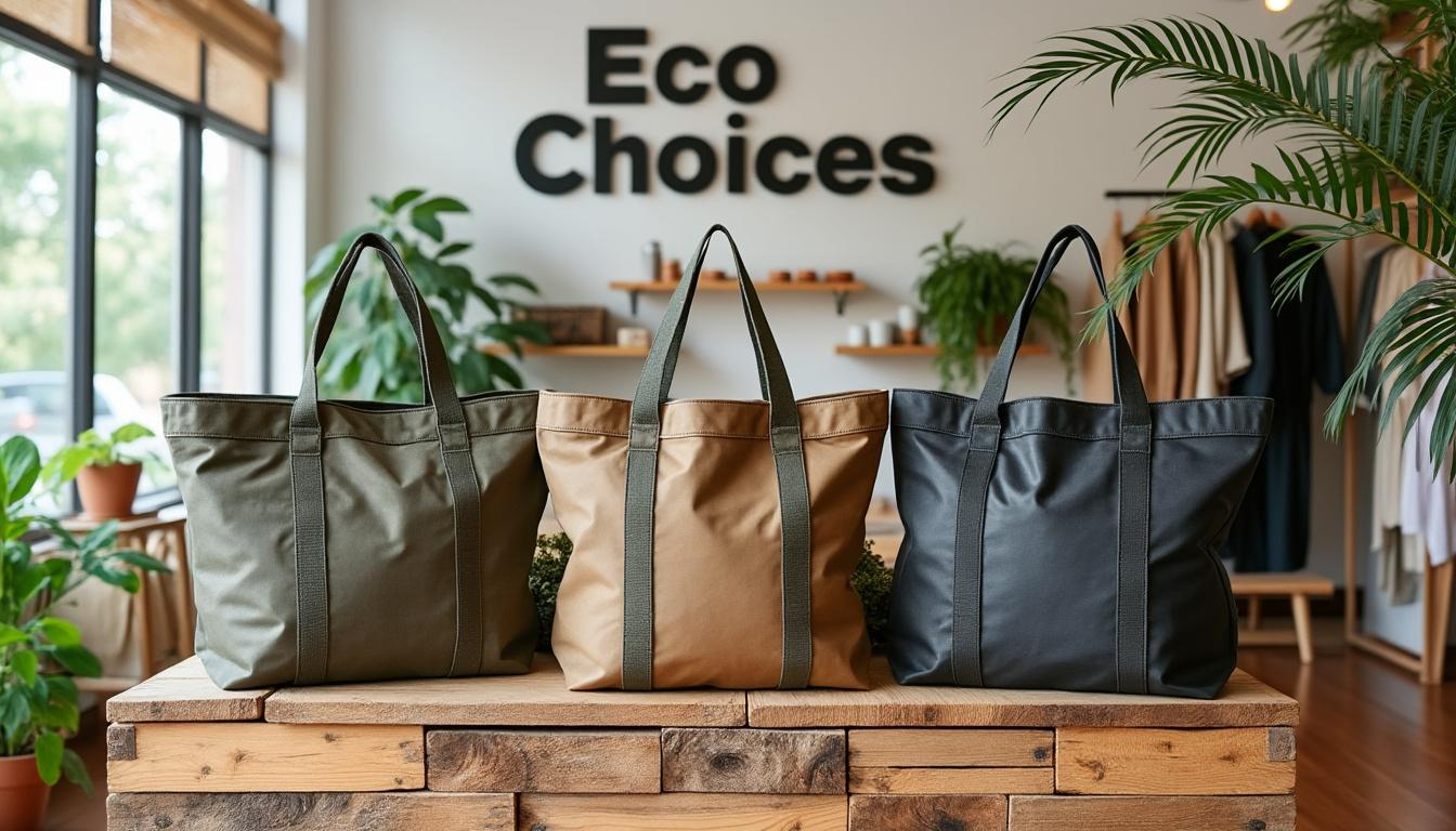 découvrez le sac cabas en bâche camion recyclée, alliant durabilité, style et praticité pour un accessoire unique et écoresponsable.