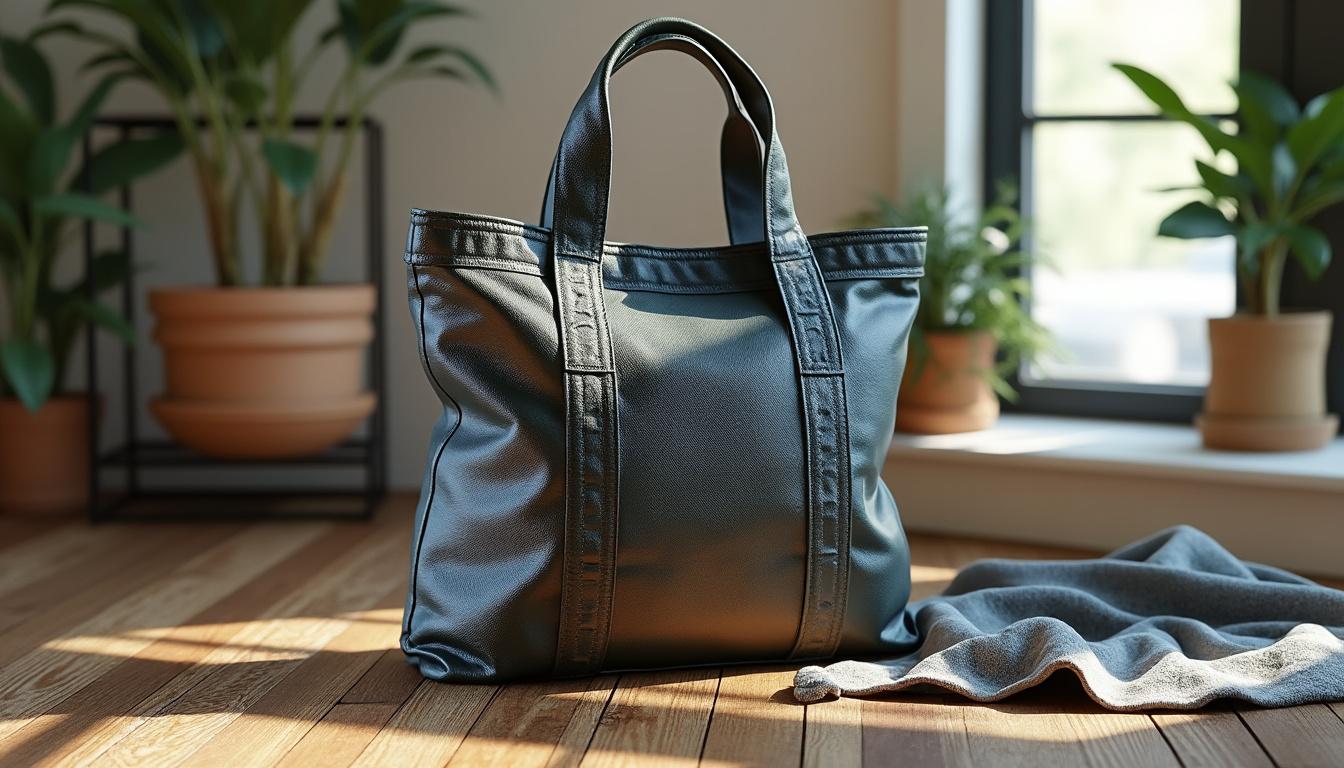 découvrez le sac cabas en bâche camion recyclée, un accessoire durable alliant praticité et style pour un look unique et éco-responsable au quotidien.