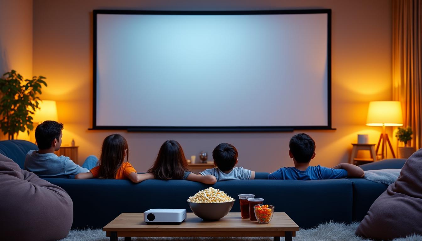 découvrez pourquoi les écrans de projection pas chers sont parfaits pour créer une ambiance cinéma à domicile lors de vos soirées entre amis ou en famille.