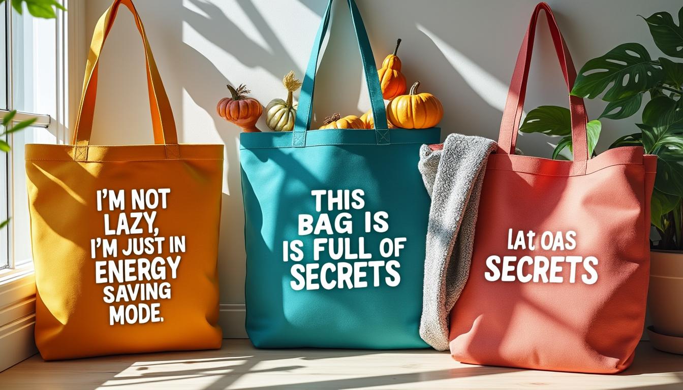 découvrez les cabas pour ado à message humoristique, les accessoires tendance de cette saison qui allient style et bonne humeur pour un look unique et décalé.