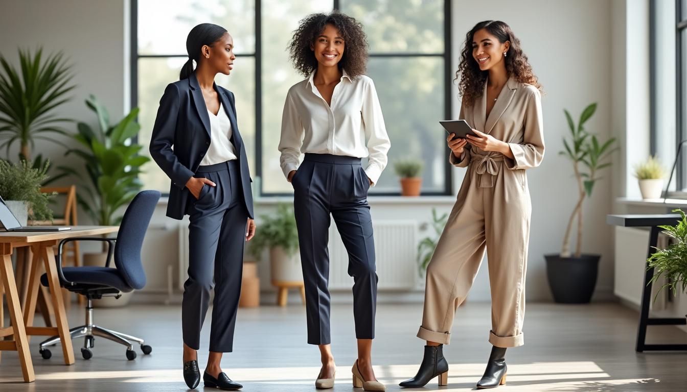 découvrez notre sélection des meilleurs vêtements de travail pour femme, alliant confort optimal et style élégant pour votre quotidien professionnel.