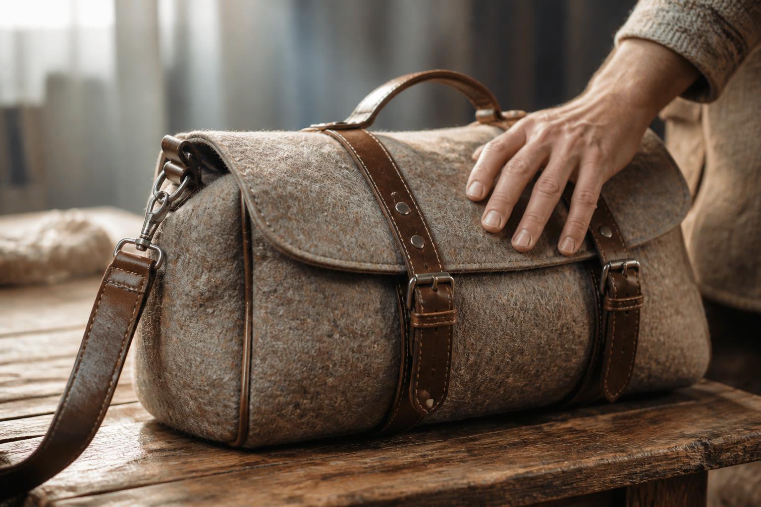 Sac en feutre de laine naturelle : entre durabilité et esthétique