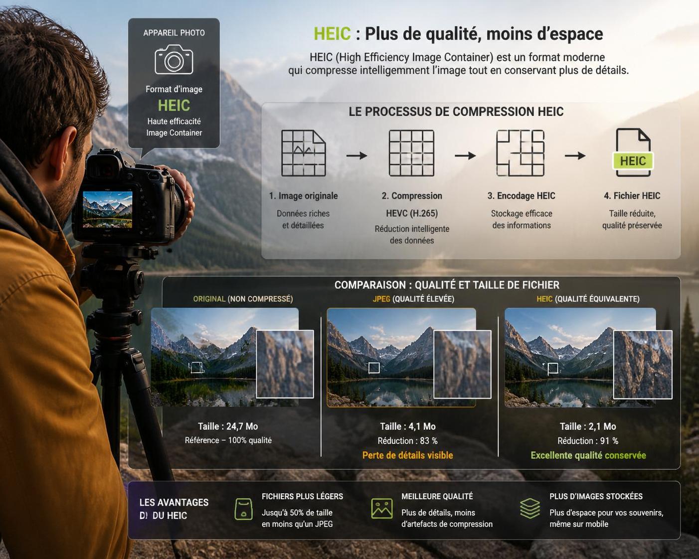 découvrez comment réussir la transition vers le format heic pour vos photos avec nos astuces et conseils pratiques, afin d'optimiser qualité et stockage.