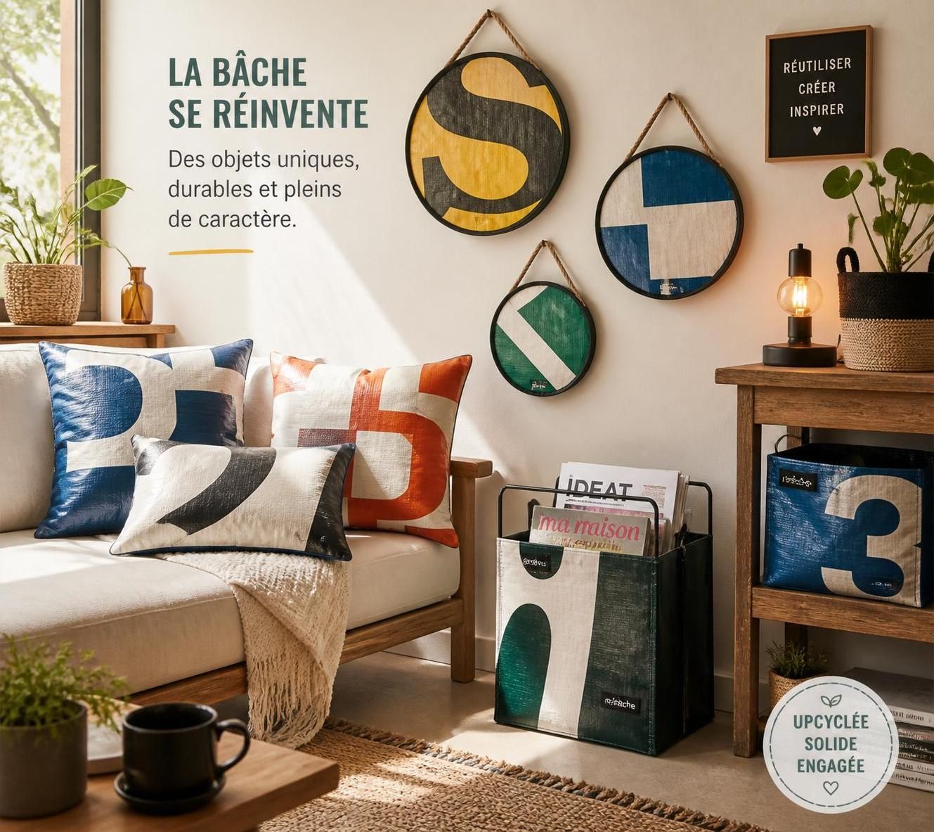 découvrez des idées créatives et inspirantes pour décorer votre intérieur avec des sacs en bâche upcyclée, alliant style et écologie.