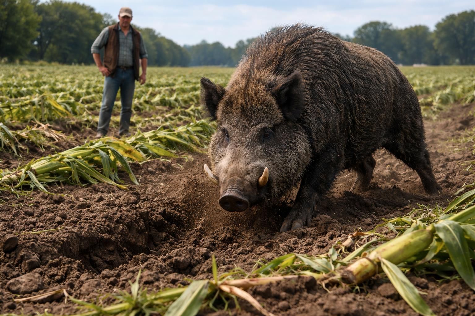 Les raisons pour lesquelles le sanglier est dangereux pour les agriculteurs