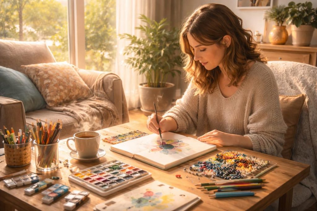 découvrez des activités créatives et relaxantes à faire seul chez soi pour stimuler votre esprit et trouver la sérénité au quotidien.