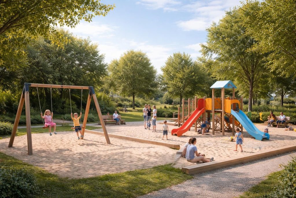 découvrez l'aire de jeux à woïzénia, saint-martin-boulogne, un espace convivial pour petits et grands, idéal pour des moments de détente et de loisirs en famille.